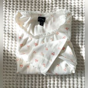 Art Class girls white and pink soft white tee